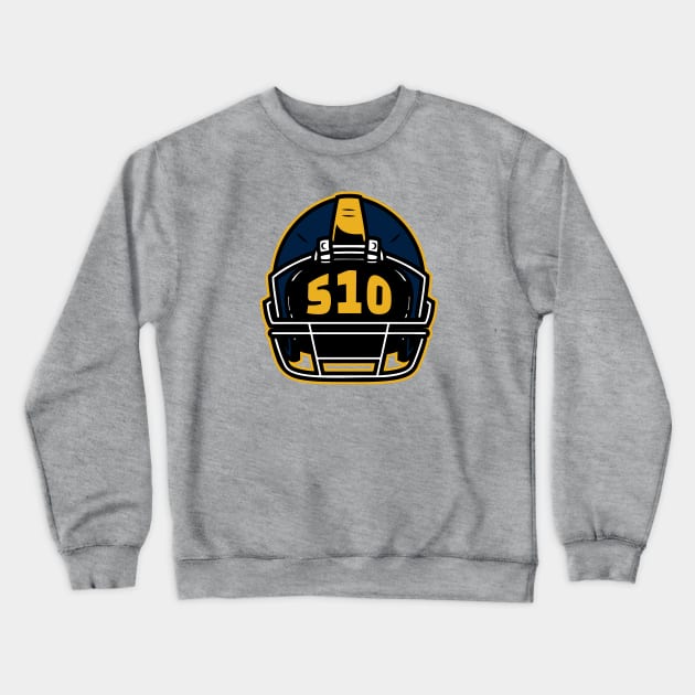 Retro Football Helmet 510 Area Code Berkeley California Football Crewneck Sweatshirt by SLAG_Creative